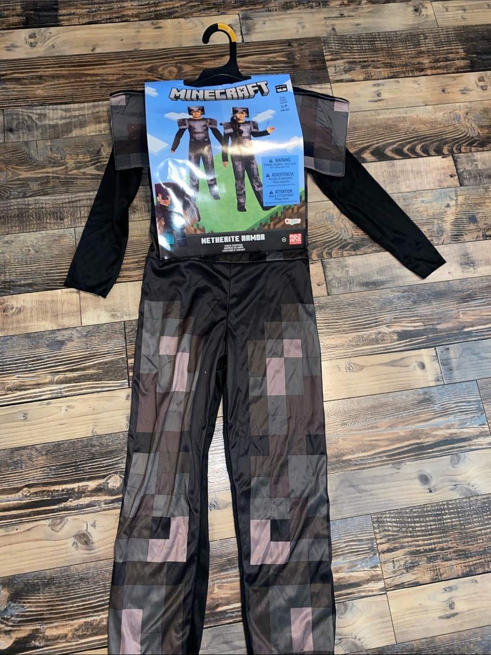 Disguise Minecraft Netherite Armor Costume - Black and Gray size small 4-6